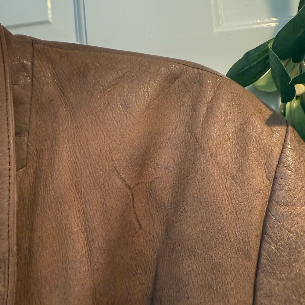 Vintage Unisex 90s Rock Creek Chocolate Brown Leather Jacket - Picture 6 of 11